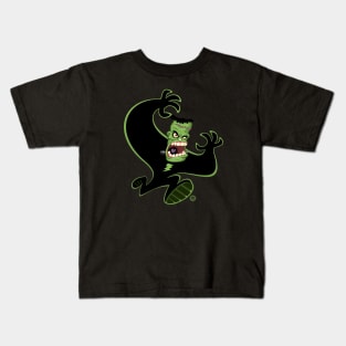 Halloween Frankenstein Shadow Runner Kids T-Shirt